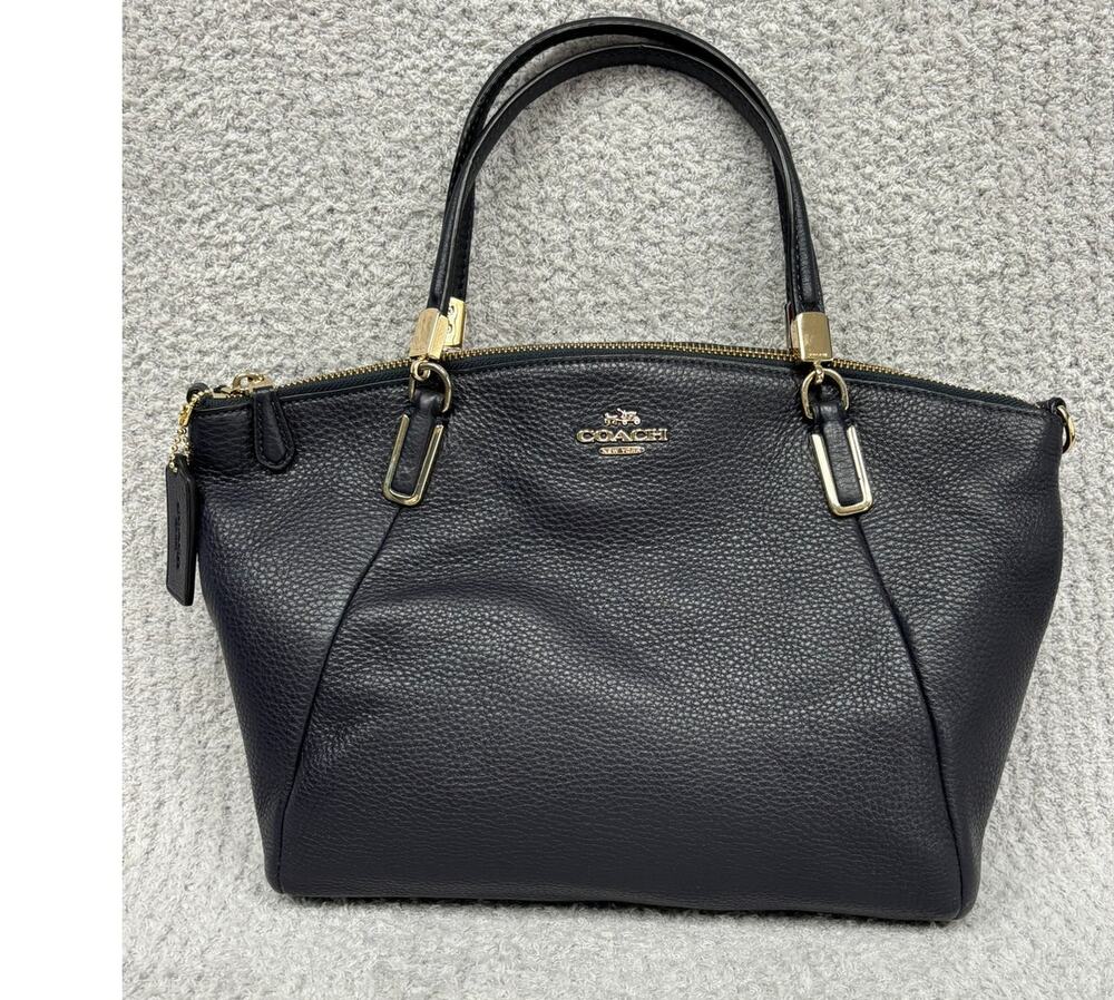 Coach Kelsey Blue Pebbled Leather Tote Purse F34493 #76954